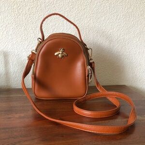 Small Brown Leather Crossbody Bag